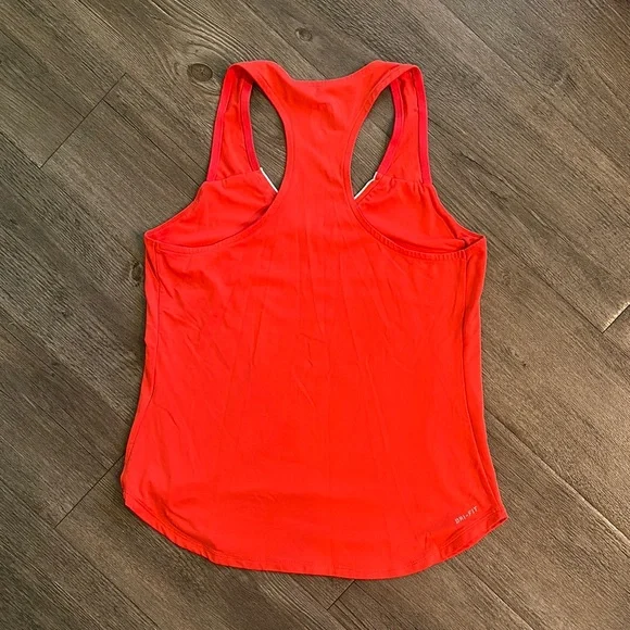 Nike Orange Fitted Sleeveless Tank Top - Picture 5 of 5
